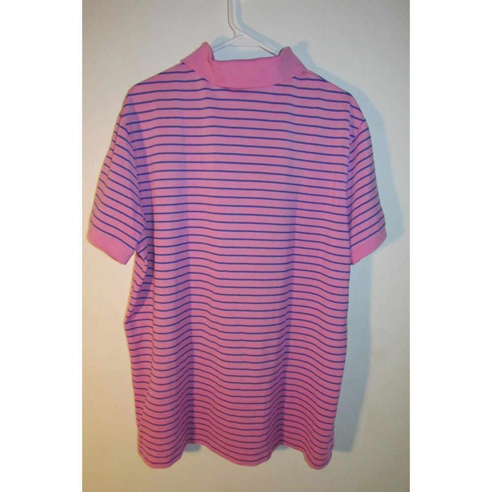 Ralph Lauren Polo Shirt Mens XXL Pink Blue Pony Pro Fit Golf Rugby Adult - Picture 7 of 8